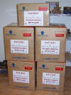 Shipment of five boxes ready to go